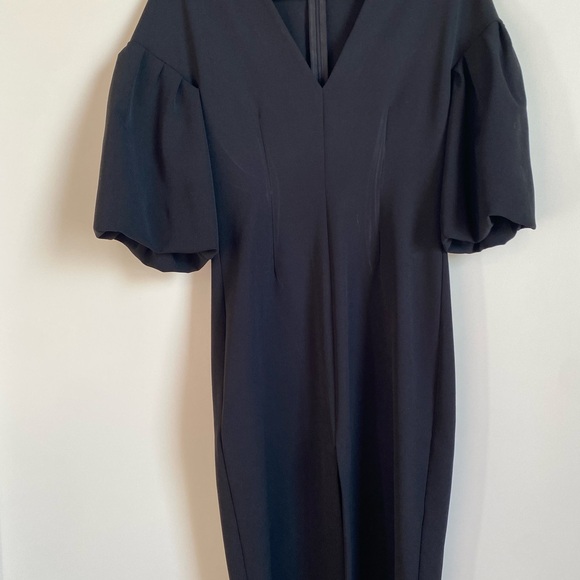 NWOT Zara Size S Black Midi Shift Cocktail Dress 4437/046 - Picture 3 of 3